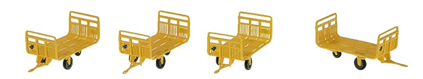 REE Modeles XB-029 - SET de 4 metallic luggage trolley - Yellow + swallow Marking